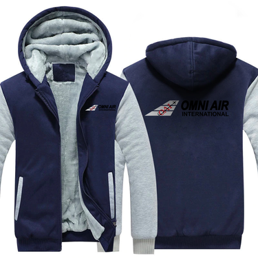 OMNI AIRLINES JACKETS FLEECE SWEATSHIRT